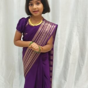 Kids - Saree Green/Pink/Purple